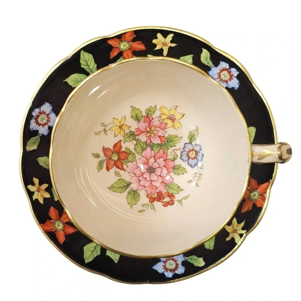 Vintage Paragon Chintz Teacup Saucer Set Floral Fine Bone China Made in England